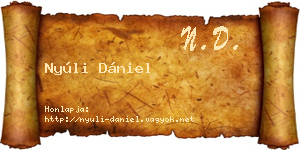 Nyúli Dániel névjegykártya